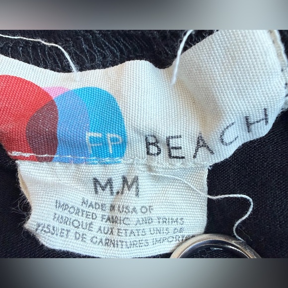 Free People Beach Wide Leg Rosebowl Jumpsuit Black Size Medium - Picture 7 of 12